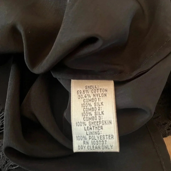 Ali Ra Silk Lace with Leather Collar Black‎ Dress - Picture 9 of 10